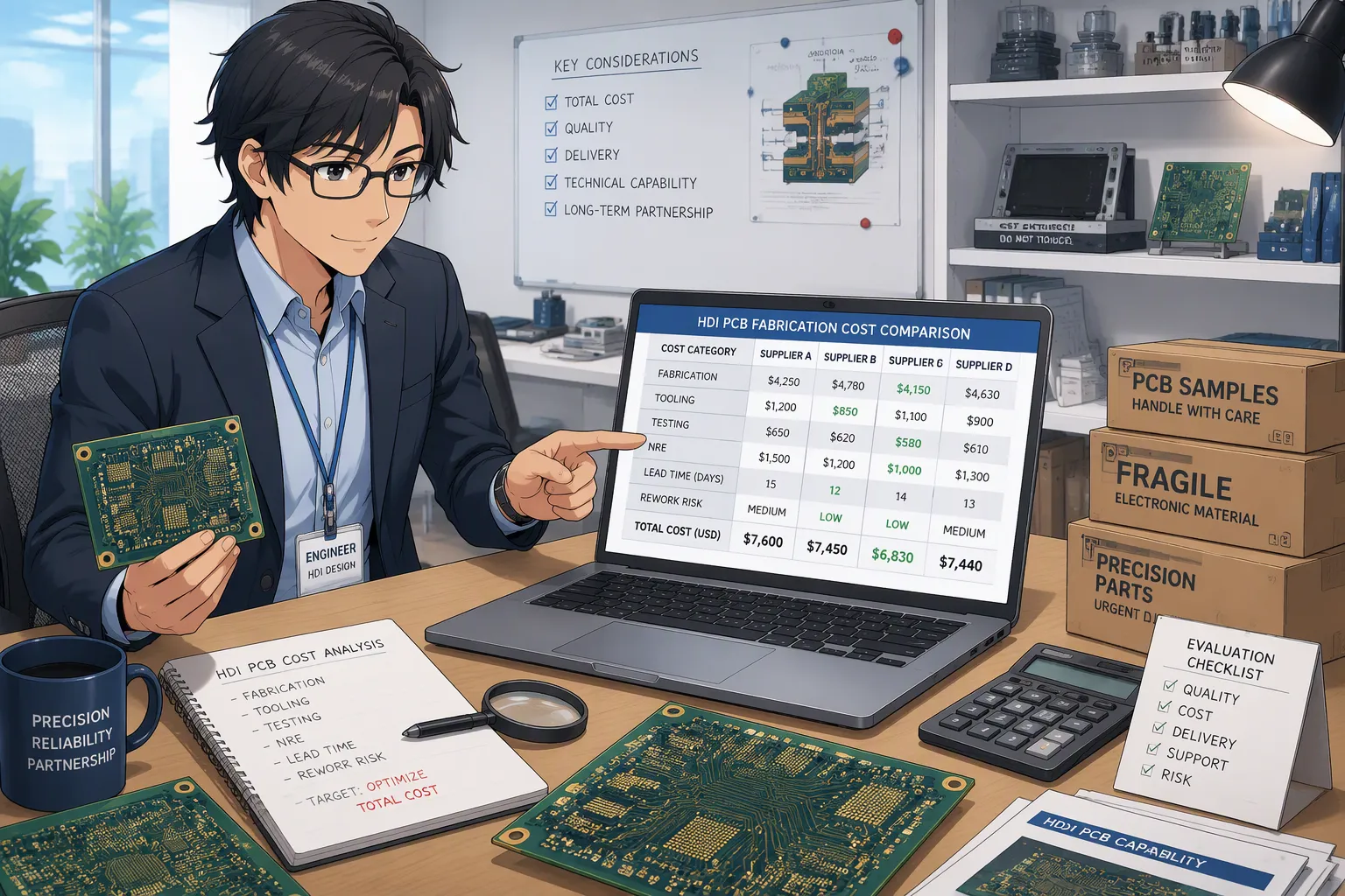 Compare HDI PCB Manufacturers on Total Cost